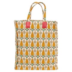 GUCCI - Sac fourre-tout Gucci en toile PIGNA jaune beige - GUCCI GARDEN