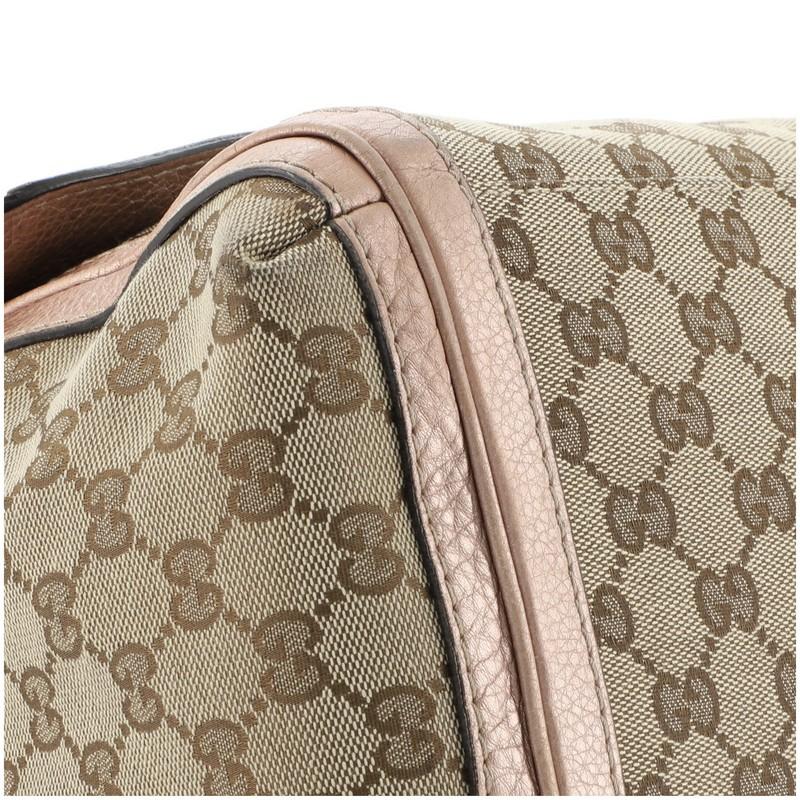 Women's or Men's Gucci Bella Flap Shoulder Bag GG Canvas with Leather Medium