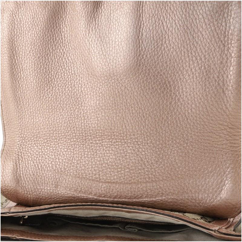 Gucci Bella Flap Shoulder Bag GG Canvas with Leather Medium 3