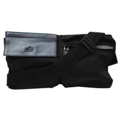 Vintage Gucci Belt Fanny Pack Waist Pouch 860104 Black Nylon Cross Body Bag