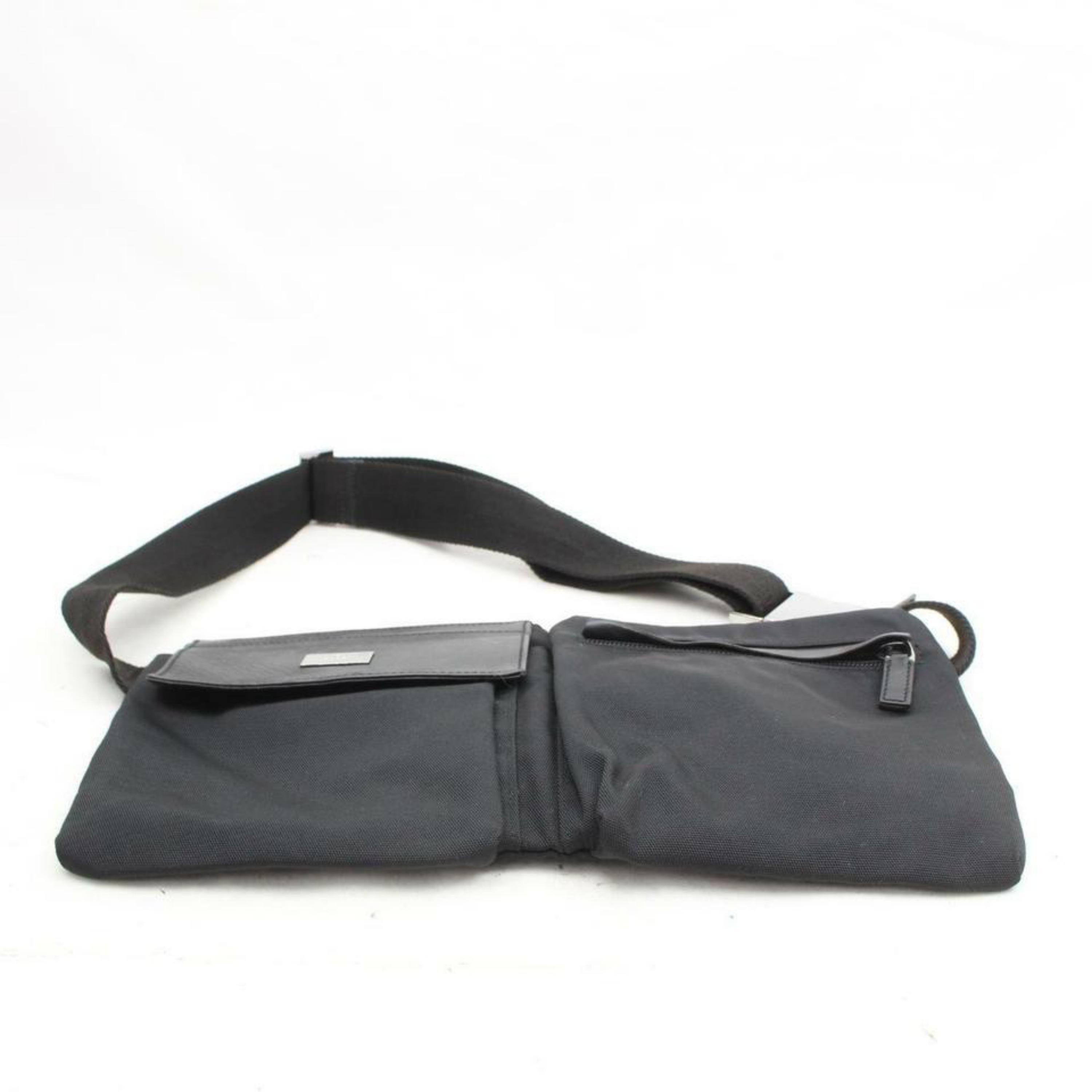 Gucci Belt Fanny Pack Waist Pouch 870045 Black Nylon Cross Body Bag For Sale 8
