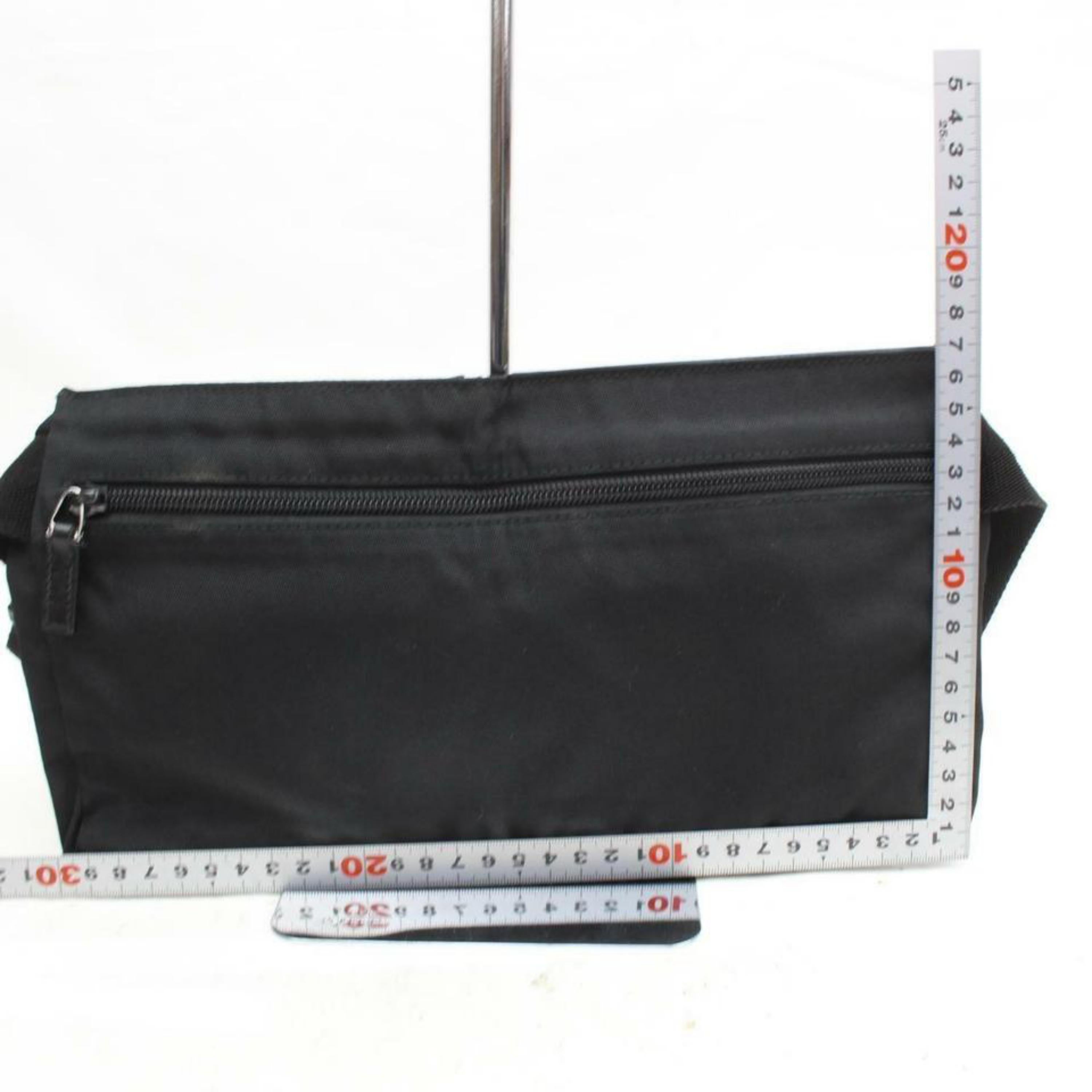 Gucci Belt Fanny Pack Waist Pouch 870045 Black Nylon Cross Body Bag For Sale 2
