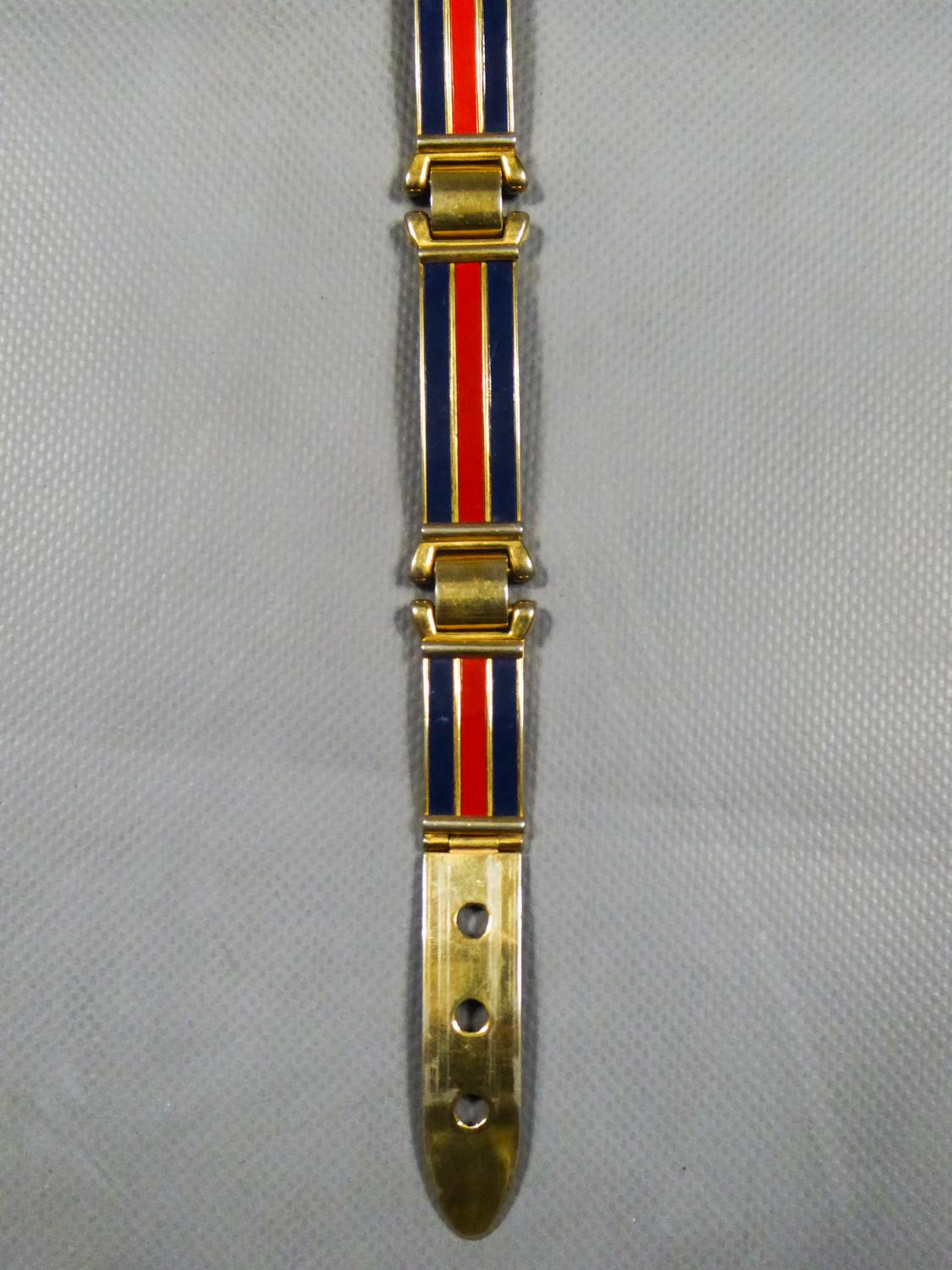 Gucci Belt in Brass and Enamel Circa 1980 1