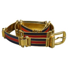 Gucci Belt in Brass and Enamel Circa 1980