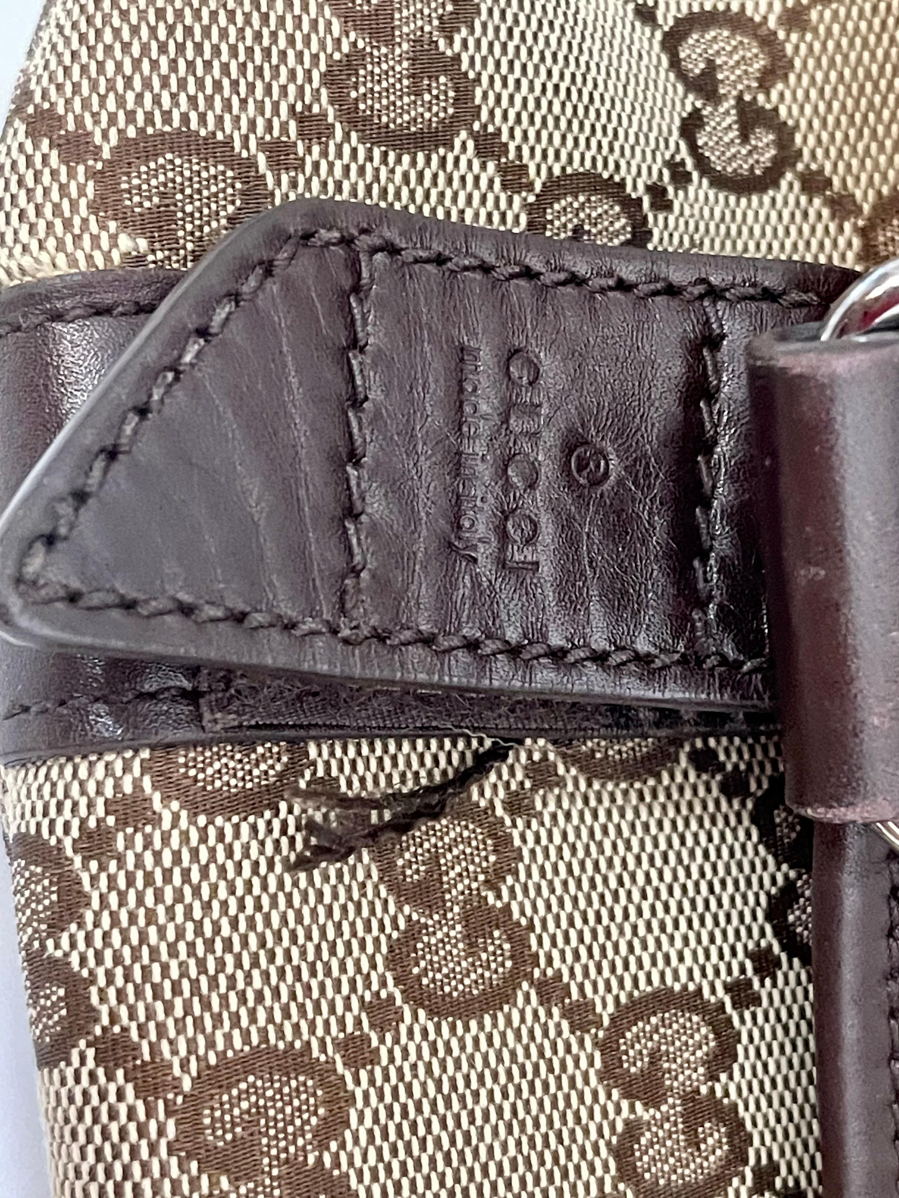 Gucci Belt Monogram Web Double Pocket Brown GG Supreme Canvas Cross Body Bag For Sale 1