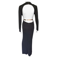 Gucci Belted Cutout Backless Dress Gown