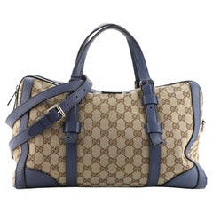 Gucci Belted Handle Boston Bag GG Canvas Large