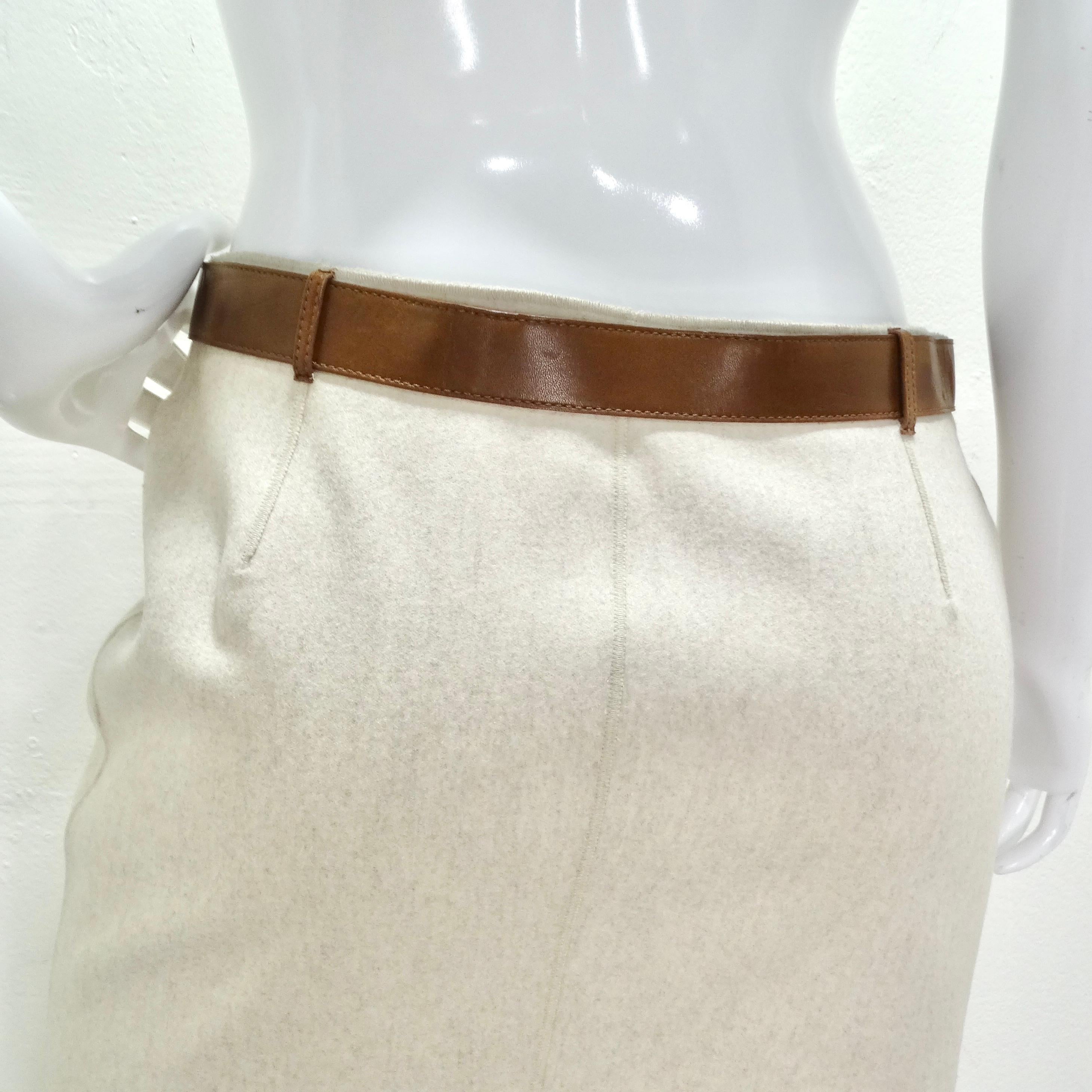 Gucci Belted Wool Pencil Skirt For Sale 4