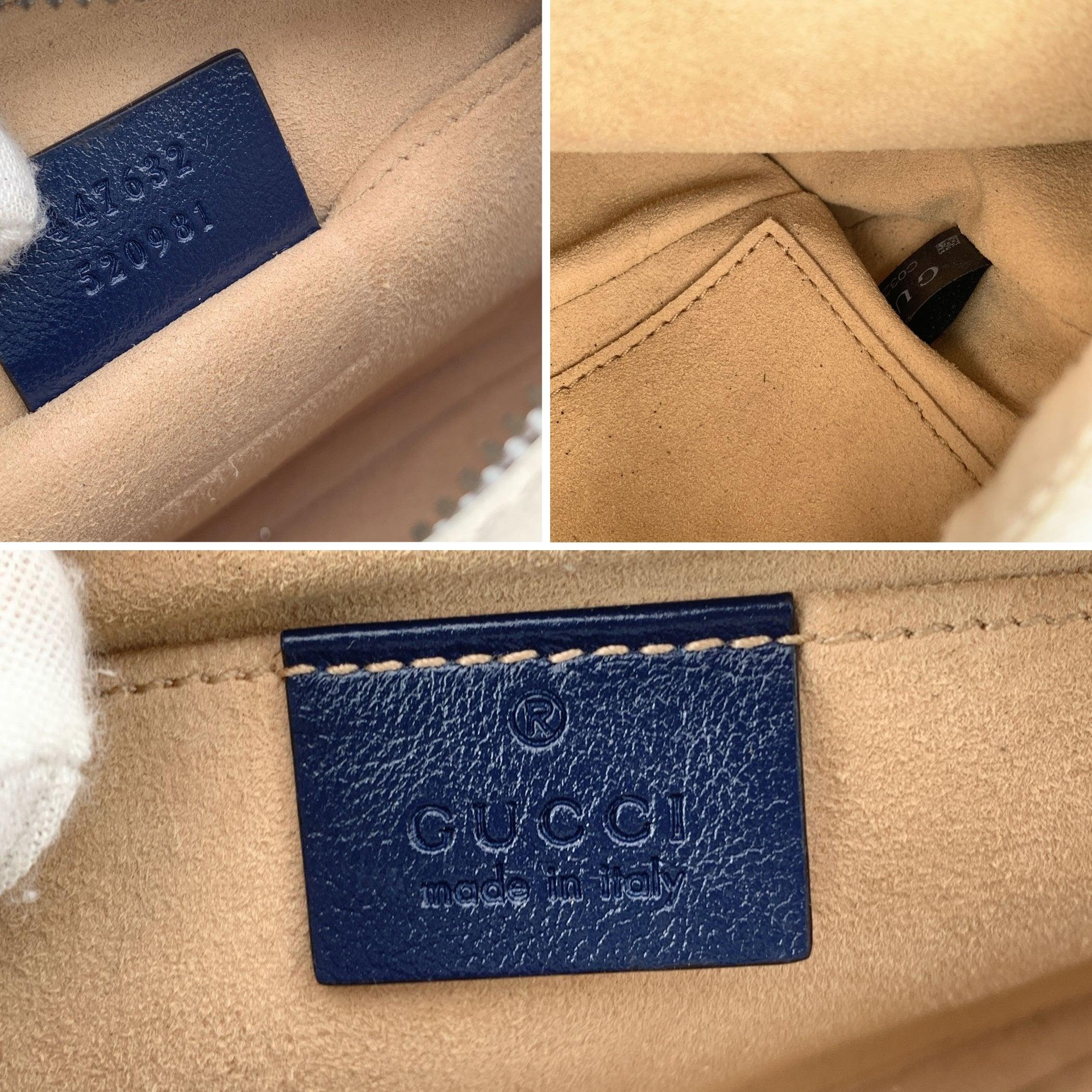 Gucci - Sac �à bandoulière zippé bicolore en Torchon matelassé GG Marmont Excellent état - En vente à Rome, Rome