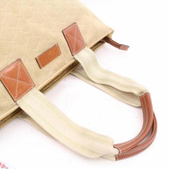 Gucci Bicolor Zip 867207 Beiges Nylon Tote