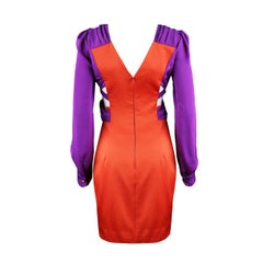 Gucci Bicolour Orange Purple Block Dress S/S 2011