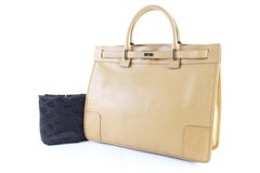 Gucci Birkin 224465 Beige Leather Satchel