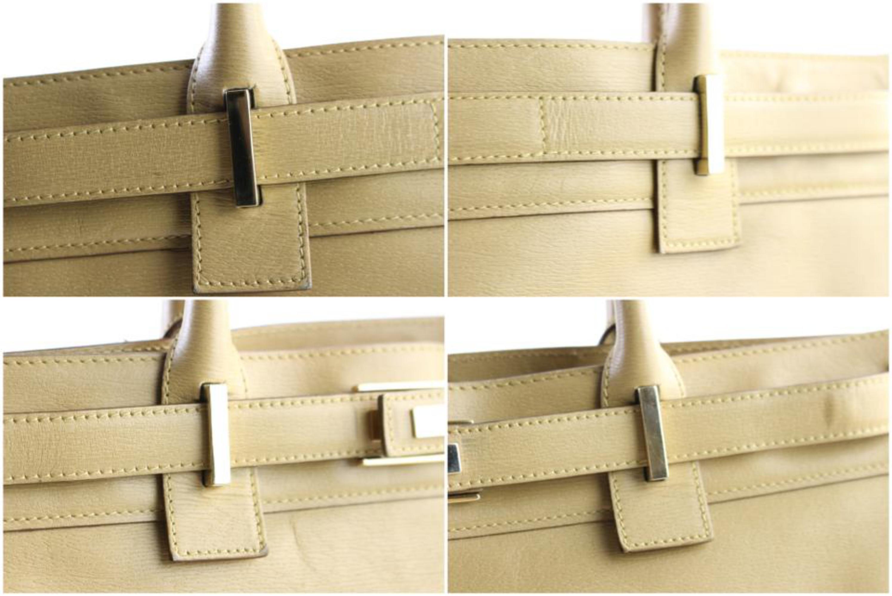 Gucci Birkin 224465 Beige Leather Satchel For Sale 1