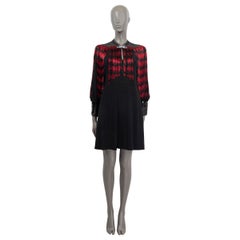 GUCCI black acetate 2019 DIAMOND BEADED FRINGE MINI Dress 42 M