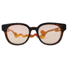GUCCI Schwarze Acetat ROUND-Sonnenbrille GG1237S