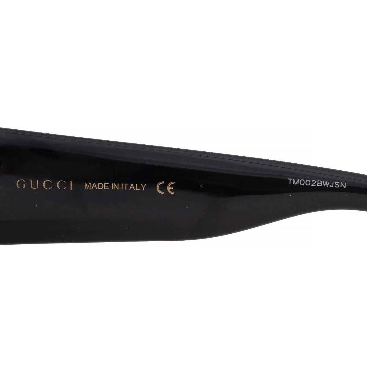 Black GUCCI black acetate SQUARE Sunglasses GG0141S 001 For Sale