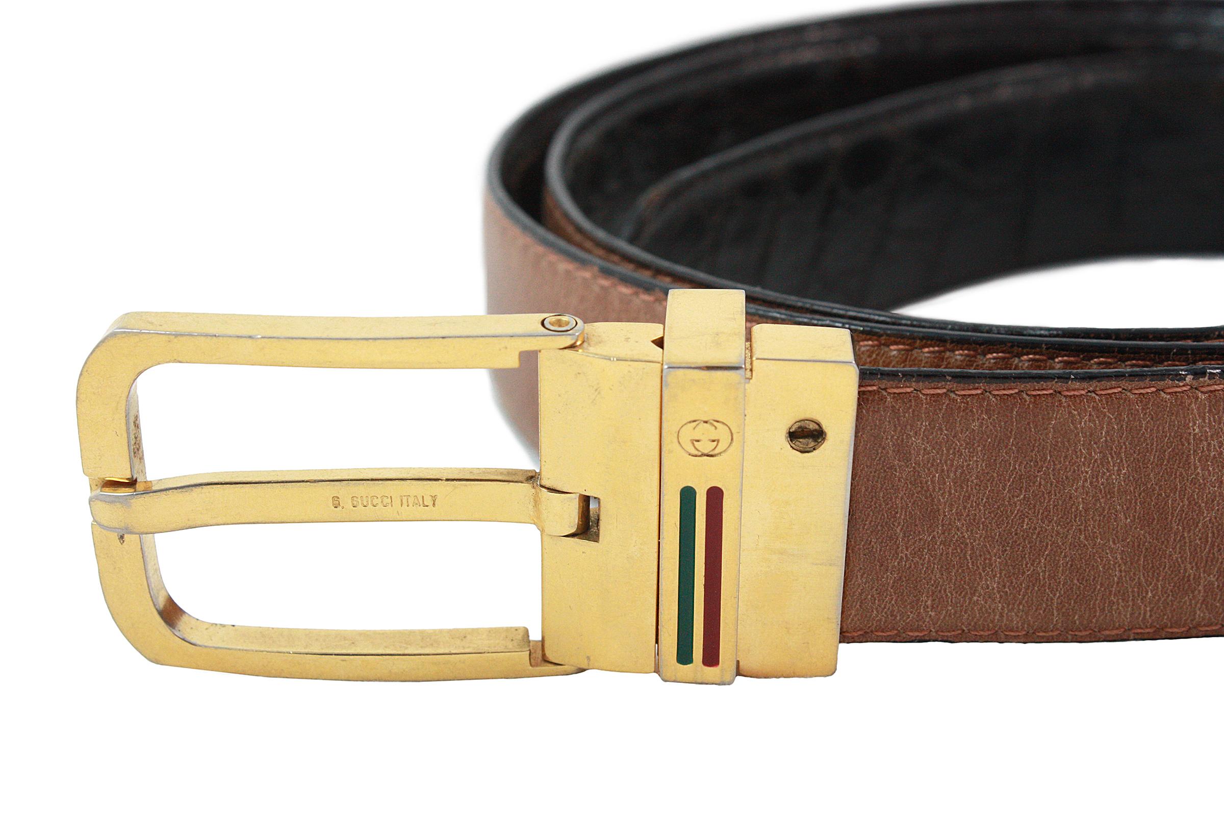 elligator black and brown combo of 2 belts