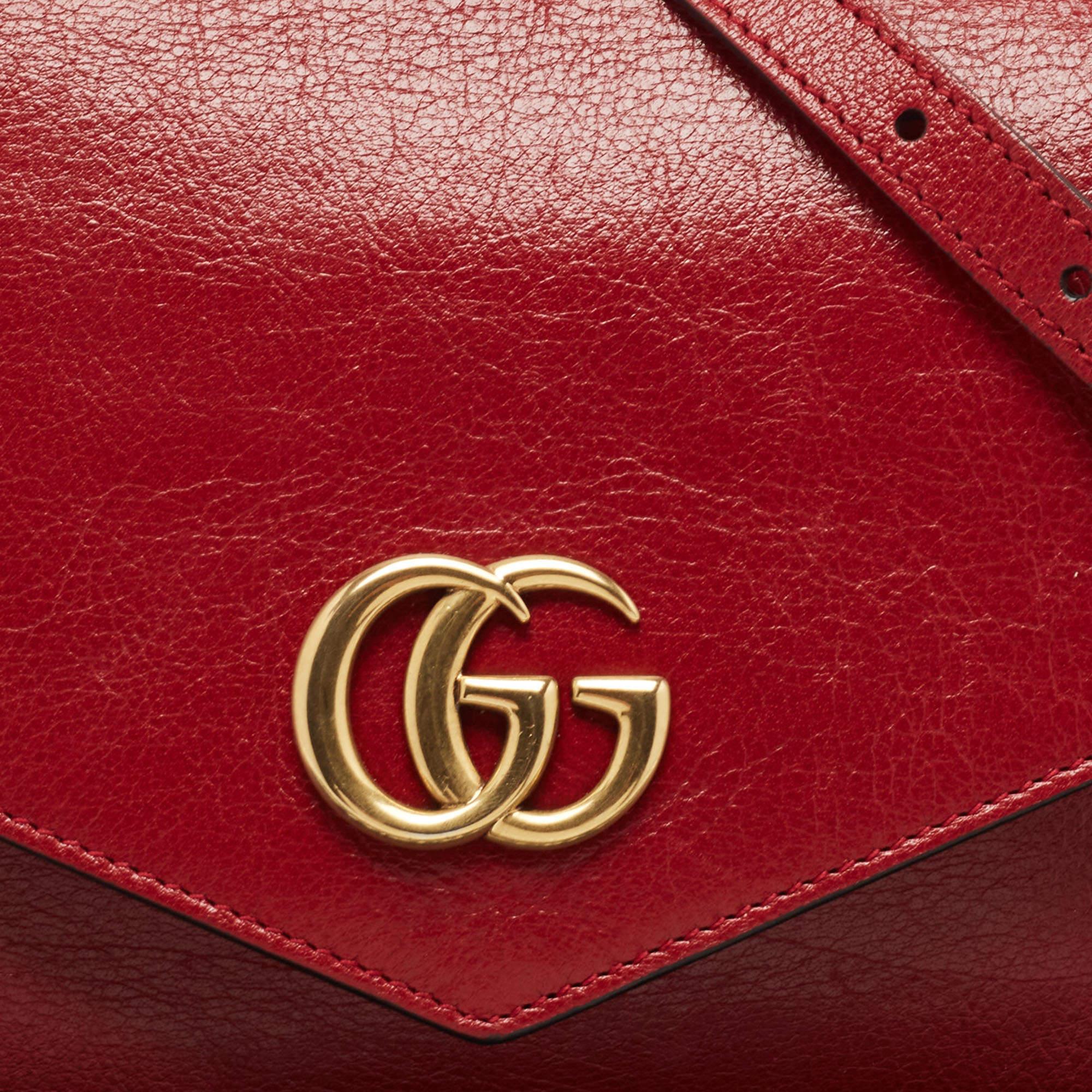 Gucci Black and Red Leather Thiara Bag 12