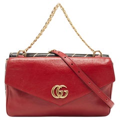 Gucci Black and Red Leather Thiara Bag