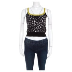 Gucci Top in cashmere stampato bianco e nero XS