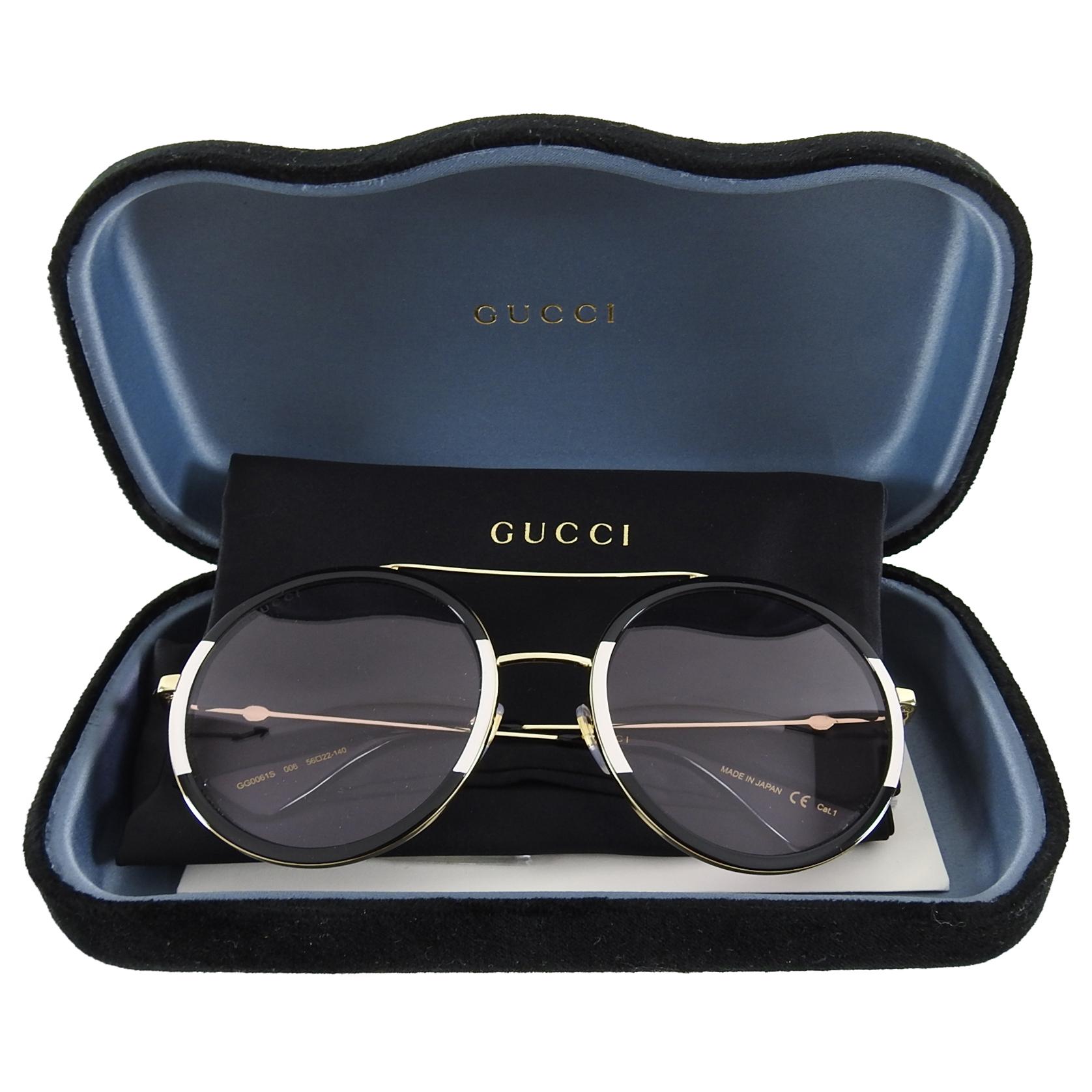 gucci black and white glasses