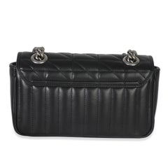 Gucci Black Aria Matelasse Calfskin Mini GG Marmont Shoulder Bag
