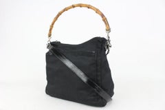 Gucci Black Bamboo 2way Bag 75ggs726