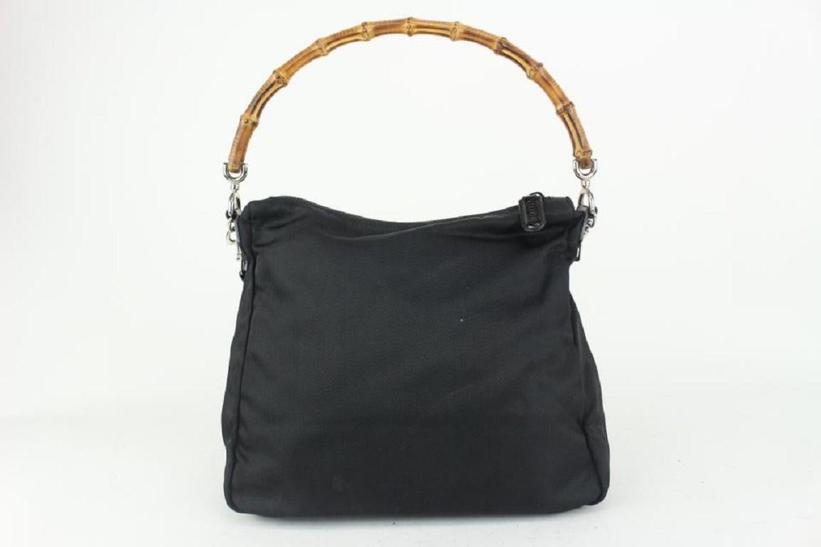 Gucci Black Bamboo 2way Bag 75ggs726 For Sale 3