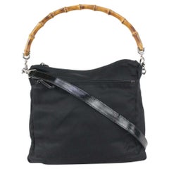 Used Gucci Black Bamboo 2way Bag 75ggs726