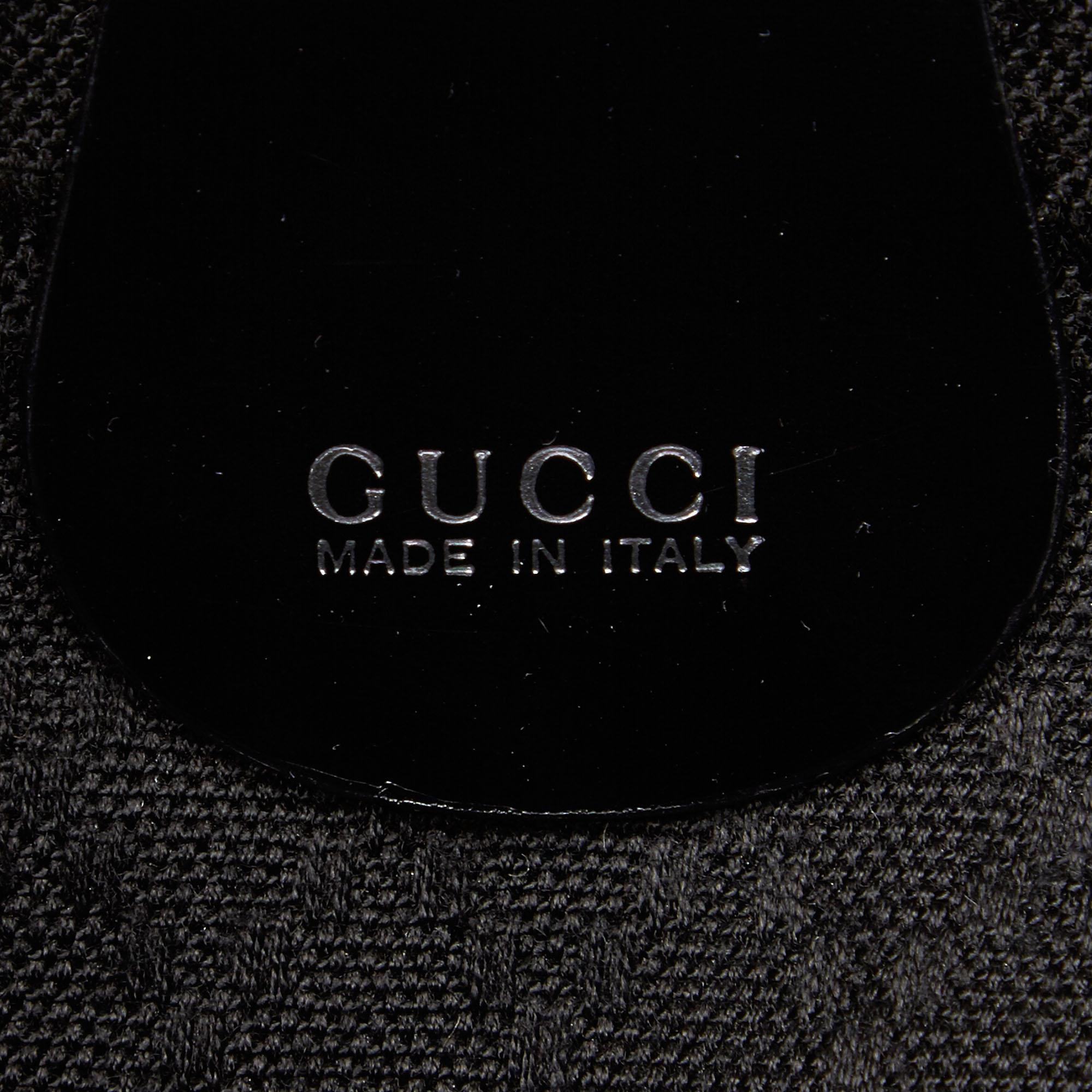 Gucci Black Bamboo Canvas Satchel 2