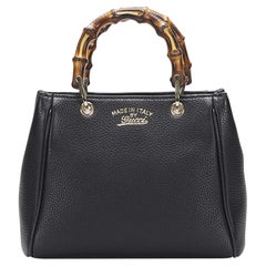 Gucci Black Bamboo Shopper