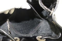 Schwarze Gucci-Sling Bag aus Bambus 7Gu1019