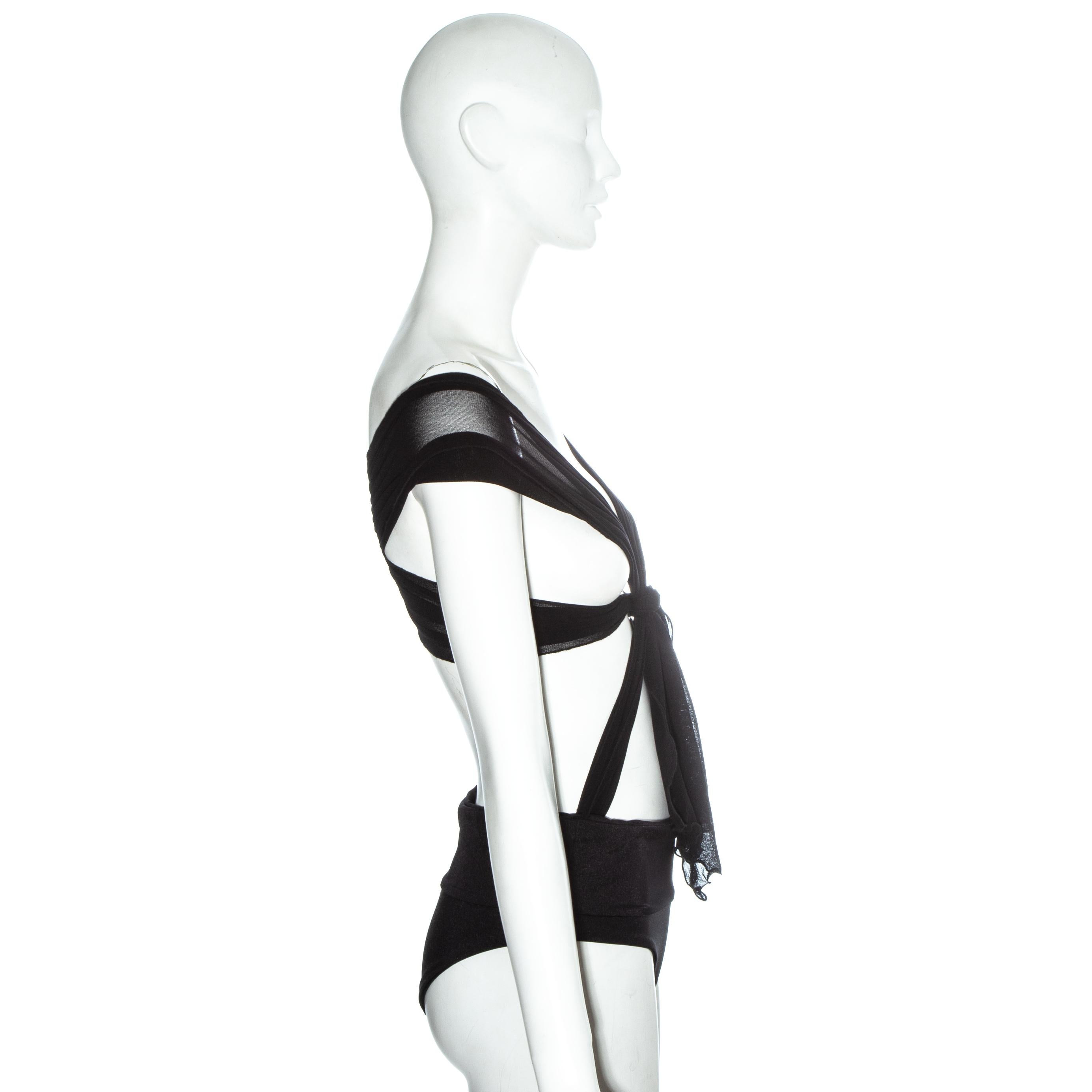 Black Gucci black bandage bodysuit, ss 2005
