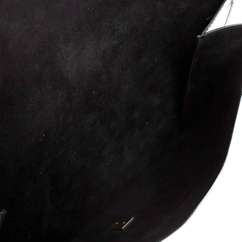 Gucci Black Bee Star Leather Portfolio Clutch 3