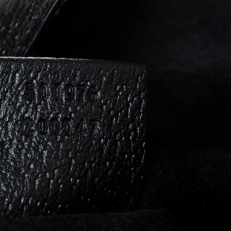 Gucci Black Bee Star Leather Portfolio Clutch 5