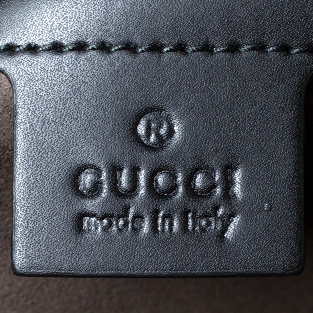 Gucci Black/Beige GG Supreme Canvas and Leather Briefcase In New Condition For Sale In Dubai, Al Qouz 2