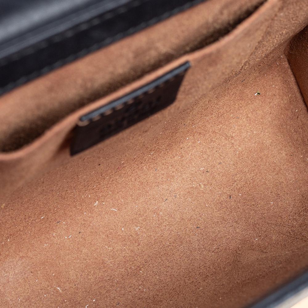 Gucci Schwarz/Beige GG Supreme Umhängetasche aus Segeltuch und Leder mit Vorhängeschloss 5