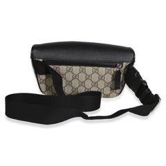 Gucci Black Beige GG Supreme Canvas Belt Bag