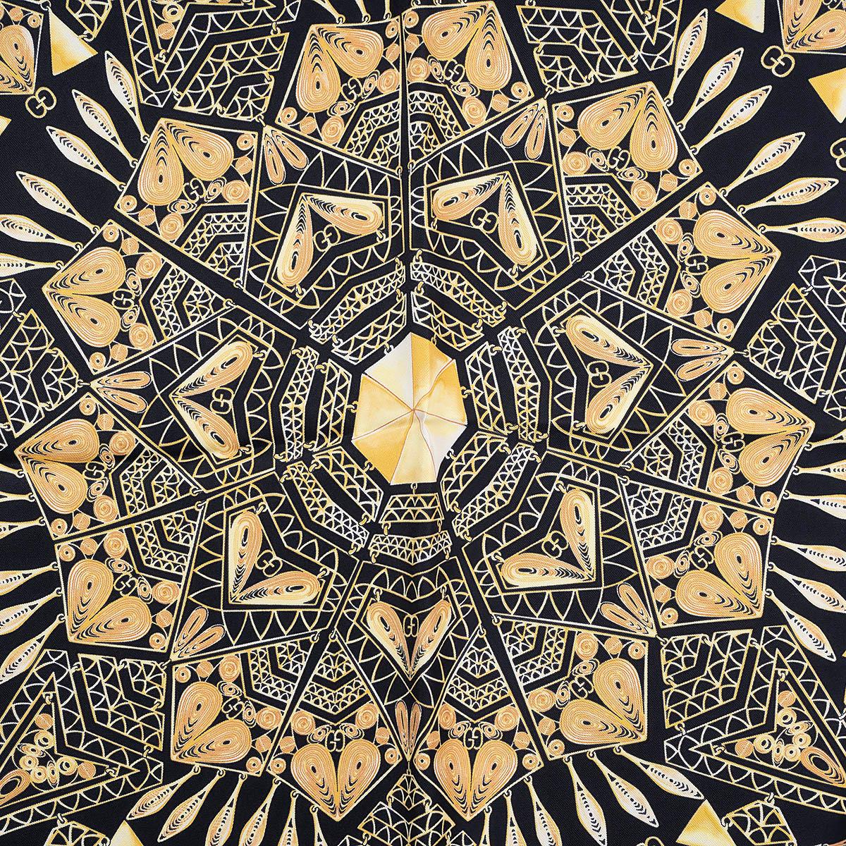 100% authentic Gucci Mandala 90 scarf in black, beige and gold silk (100%). Has been worn and is in excellent condition. 

Measurements
Width	90cm (35.1in)
Length	90cm (35.1in)

All our listings include only the listed item unless otherwise