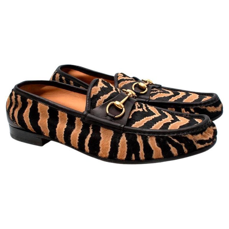 gucci fur loafers tiger