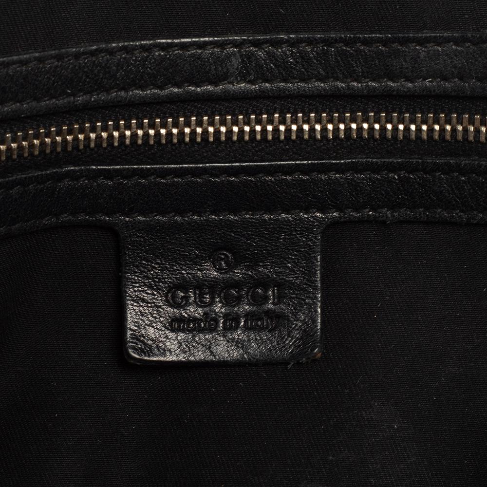 Gucci Pelham Umhängetasche aus GG Segeltuch und Leder in Schwarz/Blau 7