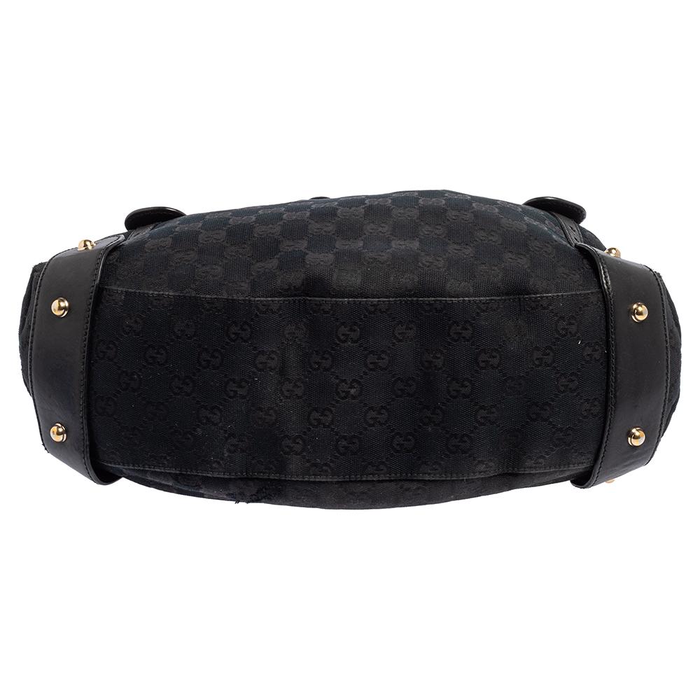 Gucci Black/Blue GG Canvas and Leather Pelham Shoulder Bag 1