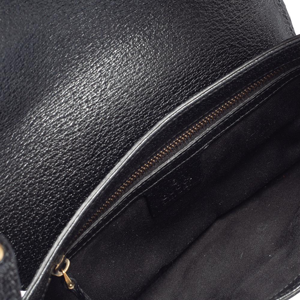 Gucci Black/Blue GG Canvas and Leather Studded Pelham Runway Flap Shoulder Bag 5