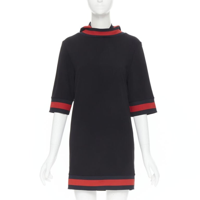 gucci dress casual black blue red signature web trim hooded XS For Sale at 1stDibs Handcrafted Burgundy Whole Cut Sky Blue Floral Embellished Dress Crafted from knit cashmere Size:UK L (Buy Now) floral gucci dress