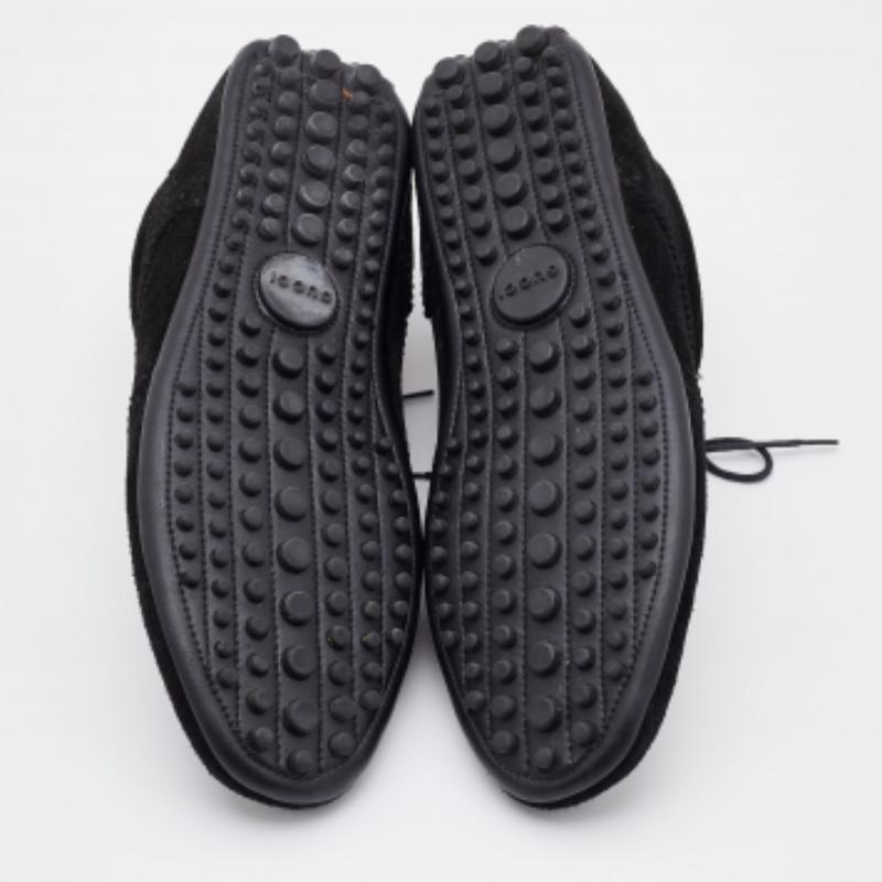 Gucci Black Brogue Suede Derby Lace Up Loafers Size 41 For Sale 2