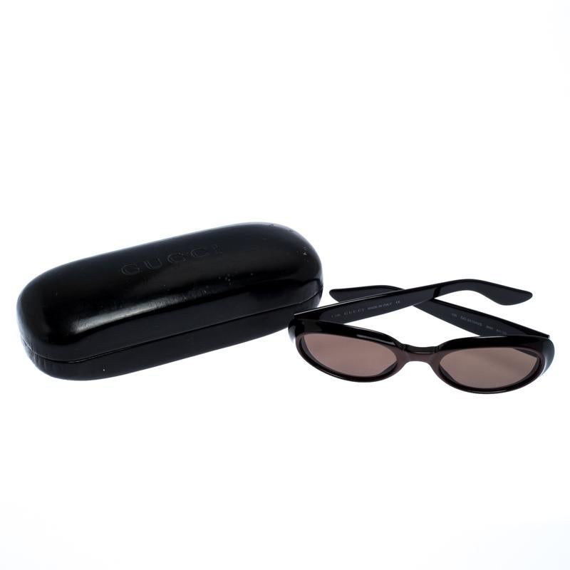 Women's Gucci Black/Brown GG 2419 Vintage Oval Sunglasses