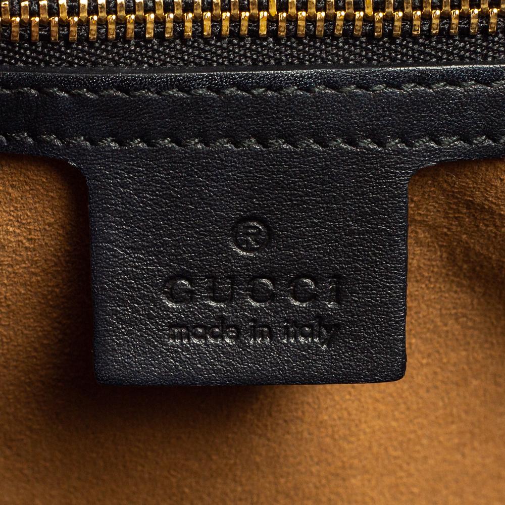 Gucci Black/Brown GG Supreme Canvas and Leather Medium Padlock Shoulder Bag 1