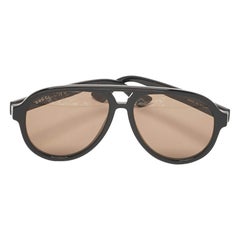 Gucci Black/Brown GG0767S Web Aviator Sunglasses