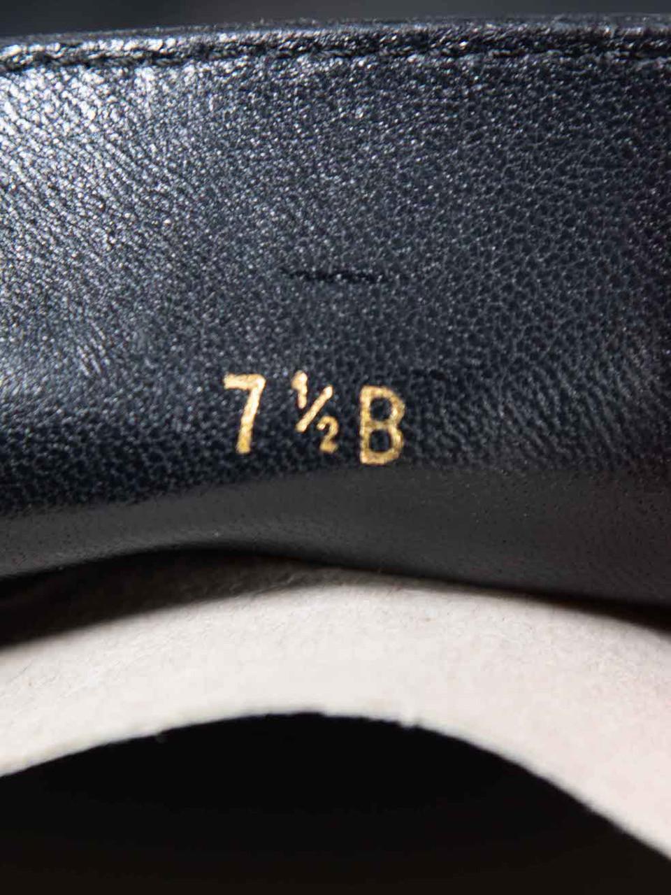 Gucci Black Buckled Platform Leather Boots Size US 7.5 2
