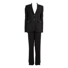 Gucci Black Buttoned Blazer & Trousers Set Size L